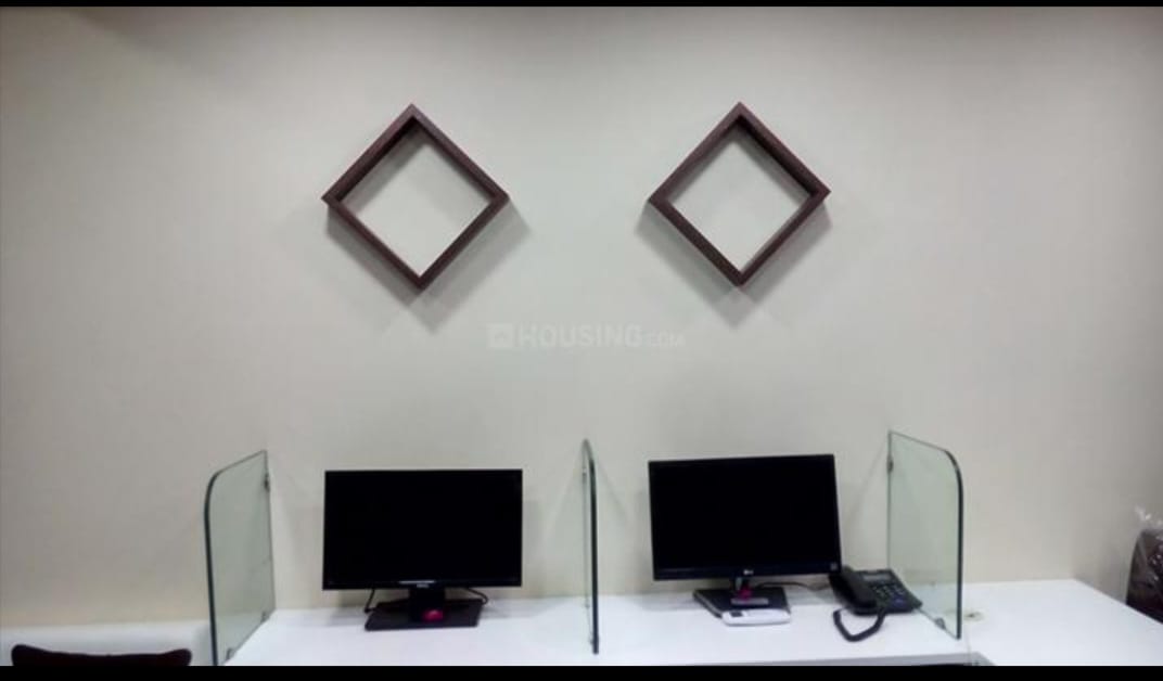 Workstations with monitors ready for use